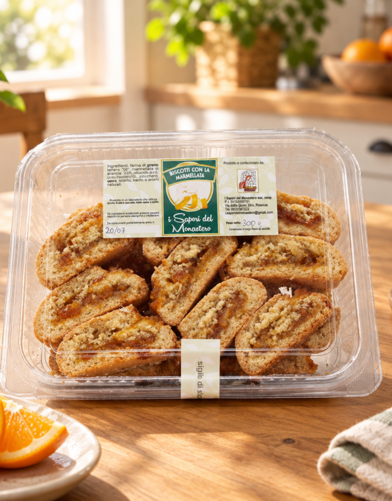 Biscotti con la marmellata di arance