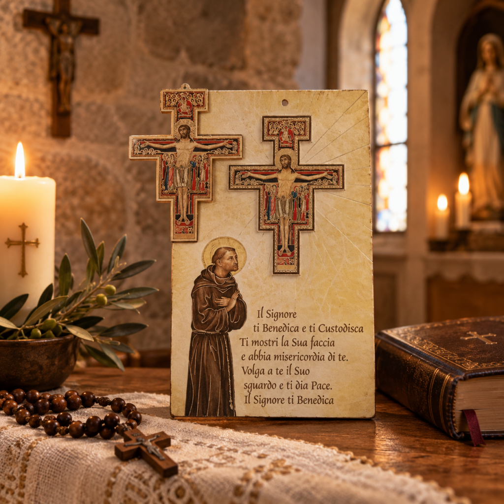 Croce San Damiano benedizione famiglia