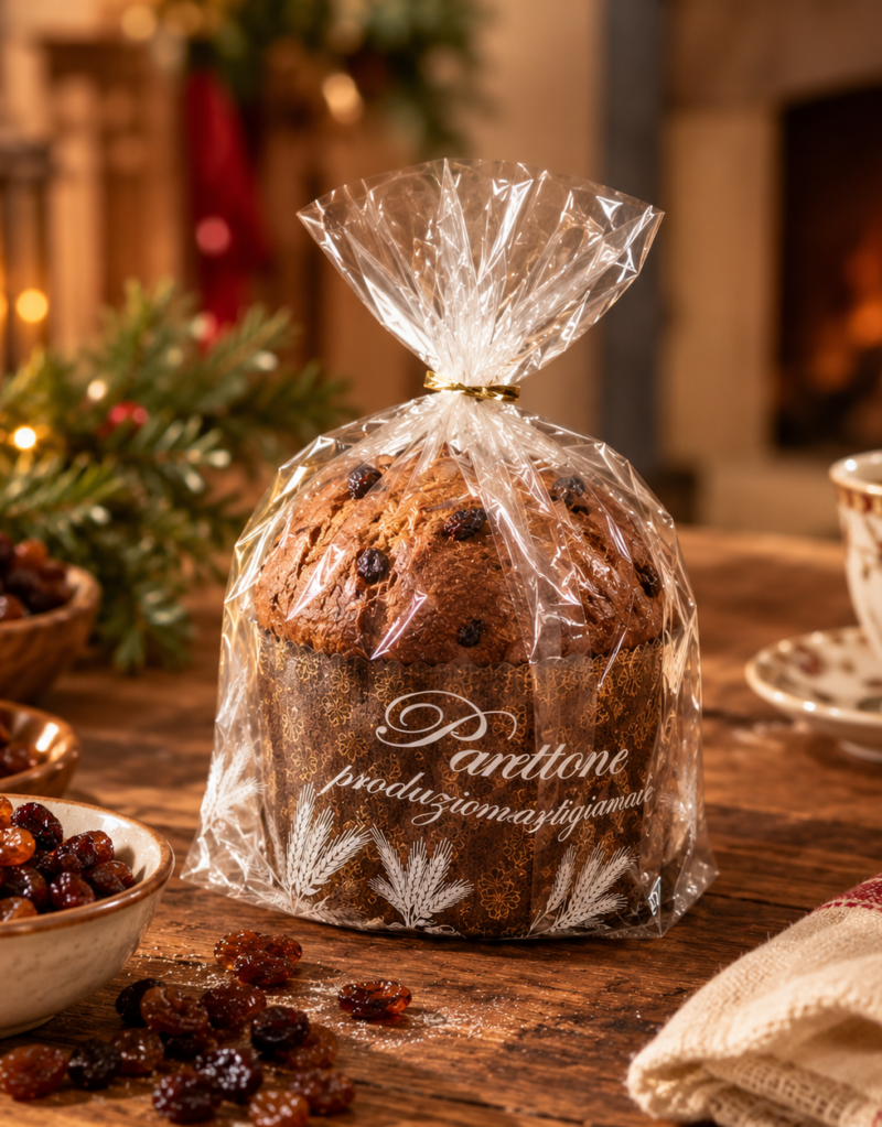 Panettone a lievitazione naturale con uvetta senza canditi
